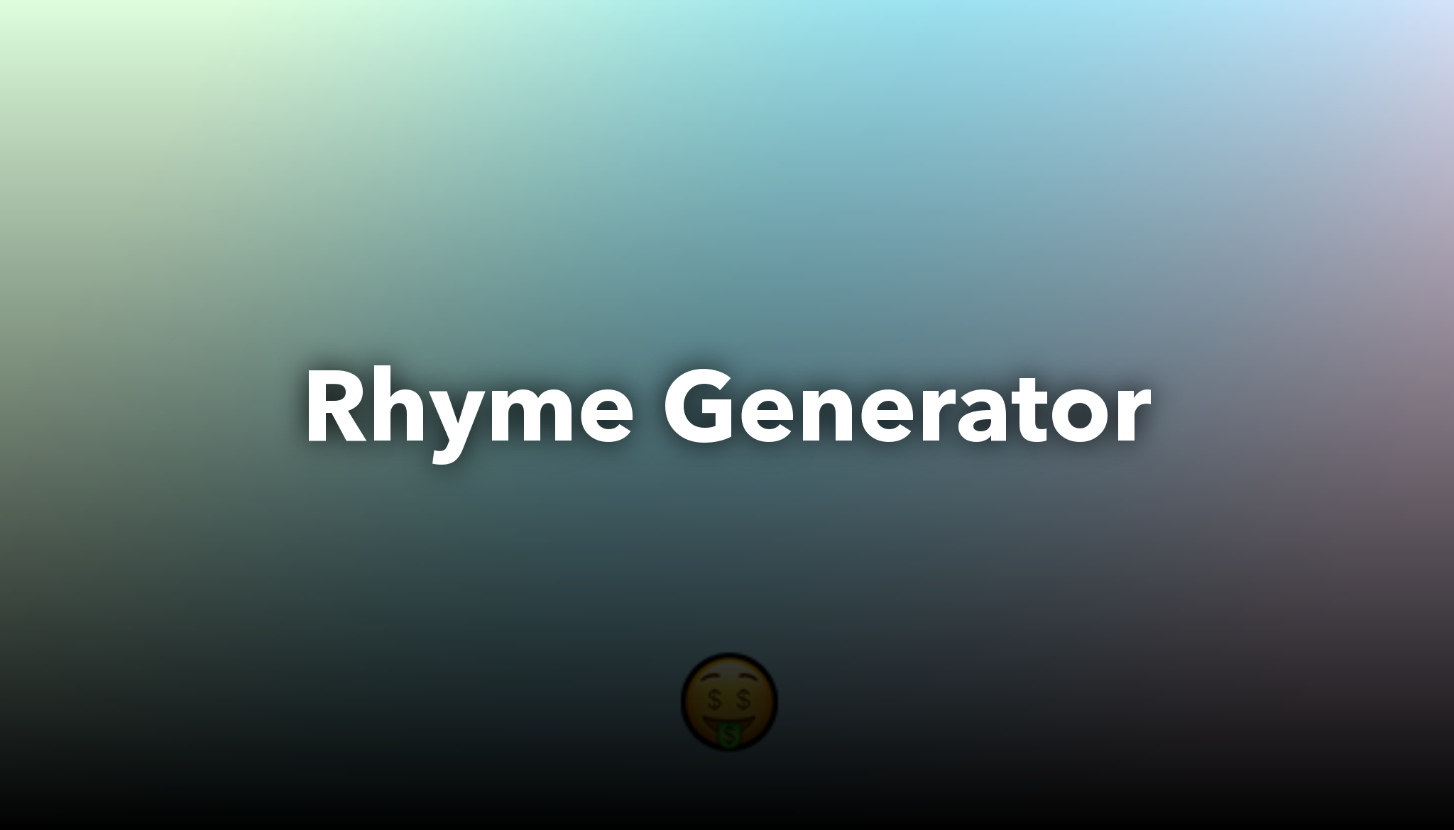 Find Words That Rhyme Generator